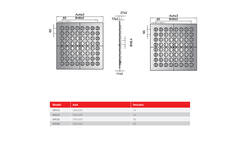 Wielodyszowy nawiewnik sufitowy 596x596 mm - MN36 RAL9016