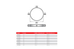 Wspornik Thermoduct 13mm 180mm - PC13TD