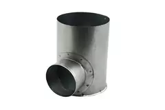 Ocynkowany kanał prostokątny o średnicy 150 mm wys. = 80 mm pojedynczy