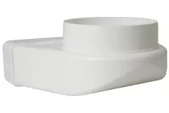 Prostokątne Plastikowe pionowe 90° kolano Ø150mm - 220x90mm KLD29-150