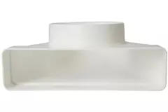 Prostokątne Plastikowe pionowe 90° kolano Ø150mm - 220x90mm KLD29-150