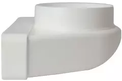 Prostokątne Plastikowe pionowe 90° kolano Ø150mm - 220x90mm KLD29-150