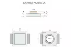 Ergovent wbudowany kwadratowy zawór wentylacyjny 100 mm
