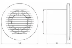 Wentylator łazienkowy okrągły Ø 100 mm antracytowy - basic EA100A