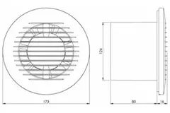 Wentylator łazienkowy okrągły Ø 125 mm antracyt - basic EA125A
