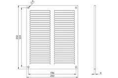Kratka metalowa 200x250mm biała - MR2025