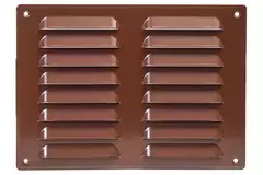 Kratka wentylacyjna metalowa prostokątna 260 x 190 mm brązowa - MR2619B
