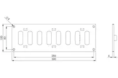 Regulowany metalowy nawiewnik liniowy 300x100 ocynkowany - MR3010RZn
