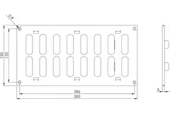 Kratka metalowa regulowana 300x150mm biała - MR3015R