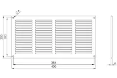 Kratka metalowa 400x200mm cynkowa - MR4020Zn