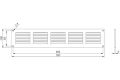 Kratka metalowa 500x100mm brązowa - MR5010B