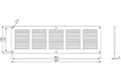 Kratka metalowa 500x150mm czarna - MR5015M