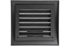 Kratka ścienna regulowana 150 x 150 mm średnica 100 mm antracyt - ND10A