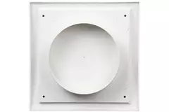 Kratka fasadowa z zaworem zwrotnym 190 x 190 mm średnica 150 mm biała - ND15FV