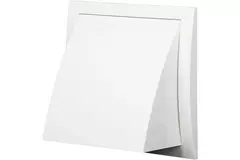 Kratka fasadowa z zaworem zwrotnym 150 x 150 mm średnica 100 mm biała - ND10FV