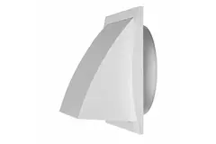 Kratka fasadowa z zaworem zwrotnym 190 x 190 mm średnica 150 mm biała - ND15FV