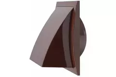 Kratka fasadowa z zaworem zwrotnym 190 x 190 mm średnica 125 mm brąz - ND12FVB