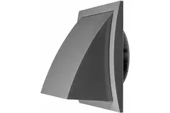 Kratka fasadowa z zaworem zwrotnym 150 x 150 mm średnica 100 mm szara - ND10FVP