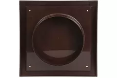 Kratka fasadowa z zaworem zwrotnym 190 x 190 mm średnica 125 mm brąz - ND12FVB