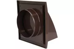 Kratka fasadowa z zaworem zwrotnym 190 x 190 mm średnica 125 mm brąz - ND12FVB