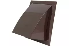 Kratka fasadowa z zaworem zwrotnym 190 x 190 mm średnica 125 mm brąz - ND12FVB