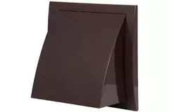 Kratka fasadowa z zaworem zwrotnym 150 x 150 mm średnica 100 mm brąz - ND10FVB