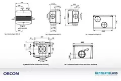 Orcon MVS-15RH CO2B 550 m³/h + czujnik wilgotności + czujnik kontroli CO2 - wtyczka bezpieczeństwa