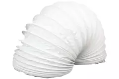 Elastyczny wąż wentylacyjny PVC biały Ø 125 mm (6 metrów)