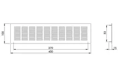 Listwa przypodłogowa aluminiowa - srebrna L=400mm x H=100mm -RA1040S