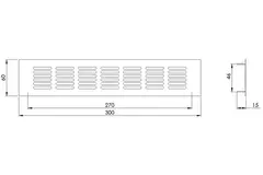 Listwa przypodłogowa aluminiowa - czarny L=300mm x H=60mm -RA630B
