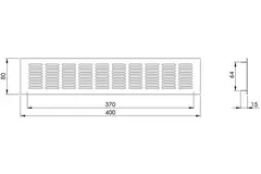Listwa przypodłogowa aluminiowa - złota L=400mm x H=80mm -RA840G