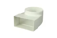 Kolano prostokątne plastikowe pionowe 90° Ø 100 mm - 110 x 55 - KLD