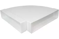 Łuk prostokątny plastikowy poziomy 90° 220 x 55 mm - KLH25-90