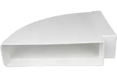 Łuk prostokątny plastikowy poziomy 90° 220 x 55 mm - KLH25-90
