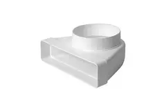 Kolano prostokątne plastikowe pionowe 90° Ø 100 mm - 220 x 55 mm KLD25-100