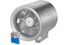 Wentylator kanałowy 450 mm o przepływie mieszanym ETALINE 9700 m³/h - EL 450 EC O 01