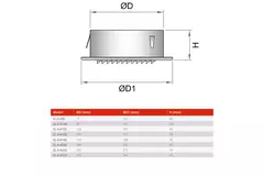 Kratka wentylacyjna okrągła 150 mm aluminium - EL-A-R150 ALU