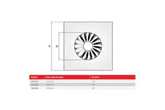 Stały nawiewnik wirowy 600 mm kwadratowy - SWS600 RAL9010