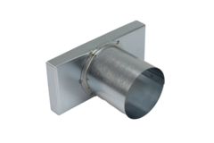 Pokrywa 220x80 mm z przyłączem o średnicy 80 mm do rury spalinowej
