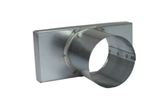 Pokrywa 220x80 mm z przyłączem o średnicy 80 mm do rury spalinowej