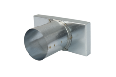 Pokrywa 220x80 mm z przyłączem o średnicy 80 mm do rury spalinowej