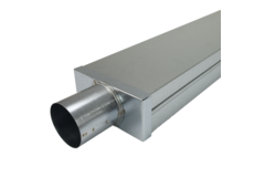 Pokrywa 220x80 mm z przyłączem o średnicy 80 mm do rury spalinowej