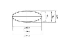 Wavin Ventiza kanał 1,5 m PVC owalny 235x80 mm S/S