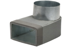 Kolanko Thermoduct 170 mm x 80 mm do średnicy 160 mm do kanałów wentylacyjnych