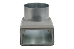 Kolanko Thermoduct 170 mm x 80 mm do średnicy 160 mm do kanałów wentylacyjnych