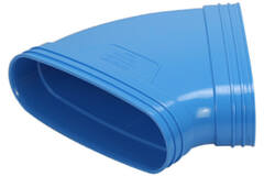 Wavin Ventiza Kolano 45 stopnie PVC owalne 235x80 mm poziome M/M