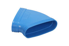 Wavin Ventiza Kolano 45 stopnie PVC owalne 235x80 mm poziome M/S