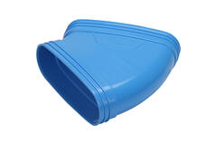 Wavin Ventiza Kolano 45 stopnie PVC owalne 235x80 mm poziome M/S