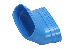 Wavin Ventiza Kolano 45 stopnie PVC owalne 235x80 mm w pionie M/M