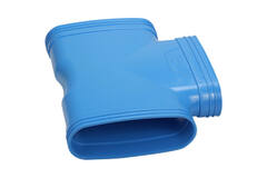 Wavin Ventiza Trójnik 90 stopnie PVC owalny 195x80 mm M/M/M